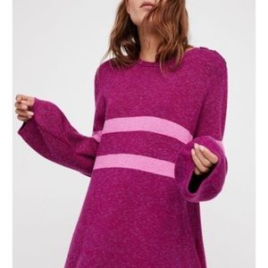 Free People “On Your Team” Knit Sweater Dress
